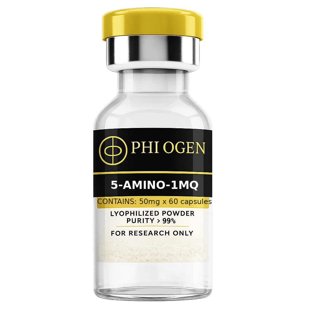 5-Amino-1MQ 50mg x60 Capsules — Metabolic & Fat Loss research peptide, ≥98% purity, third-party HPLC tested