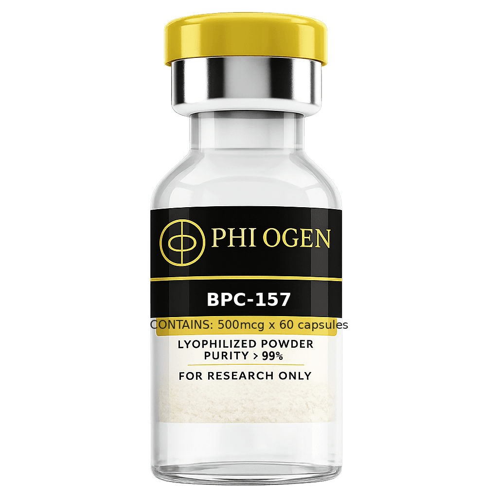BPC-157 Capsules 500mcg x60 — Recovery & Healing research peptide, ≥98% purity, third-party HPLC tested