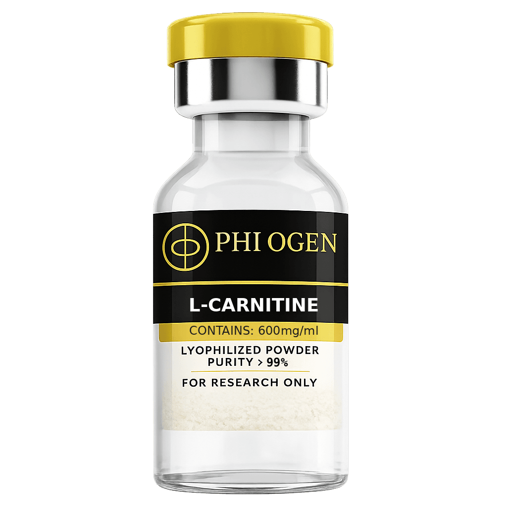 L-Carnitine 600mg/mL — Metabolic & Fat Loss research peptide, ≥98% purity, third-party HPLC tested
